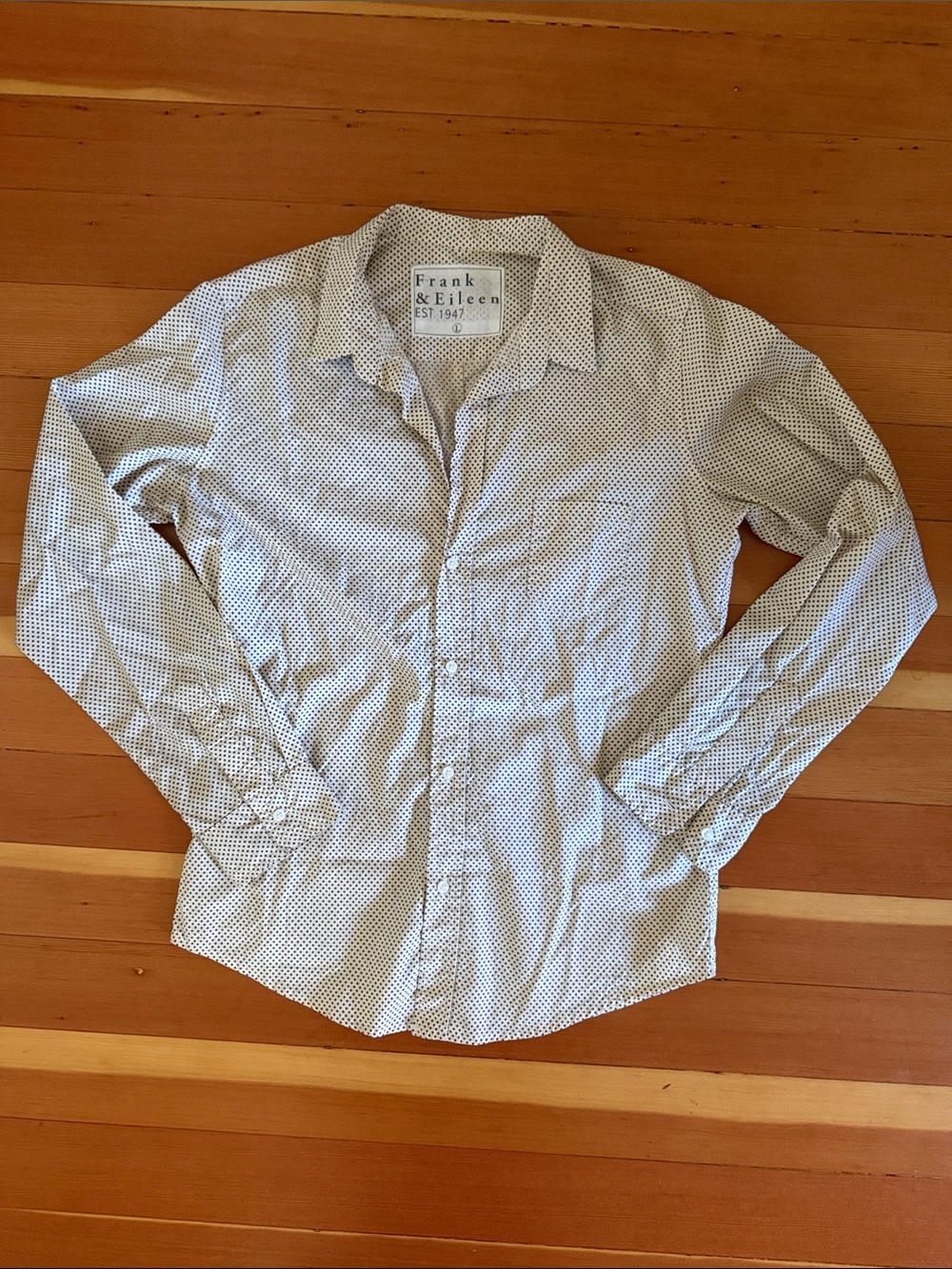 Frank &Eileen Barry cotton polka dot shirt
